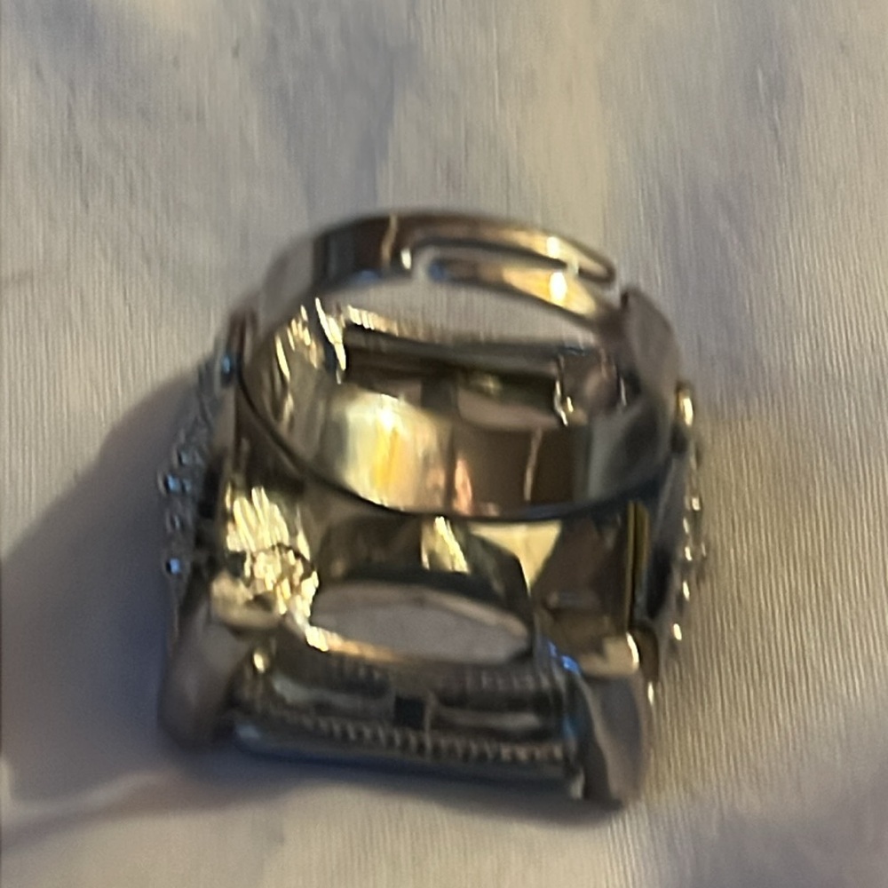 Vibrant Blue Silver Gemstone Ring - image 5